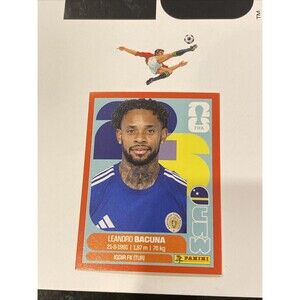 Leandro Bacuna CUW 12 Panini World Cup 2026 Sticker Red Border